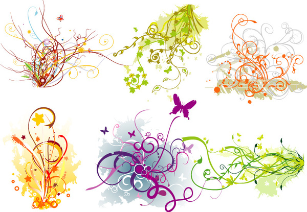 Colorful swirls vector art graphics Free vector in.