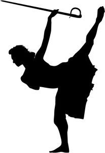 Free Color Guard Girl Silhouette, Download Free Clip Art.