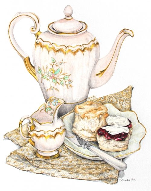 Scones With Jam And Cream Clipart.