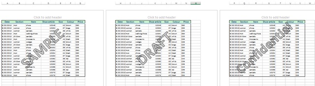 Insert a watermark in Excel 2016, 2013 and 2010 documents.