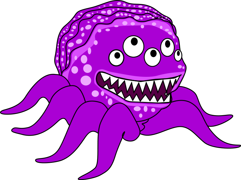 Monster creature clipart.