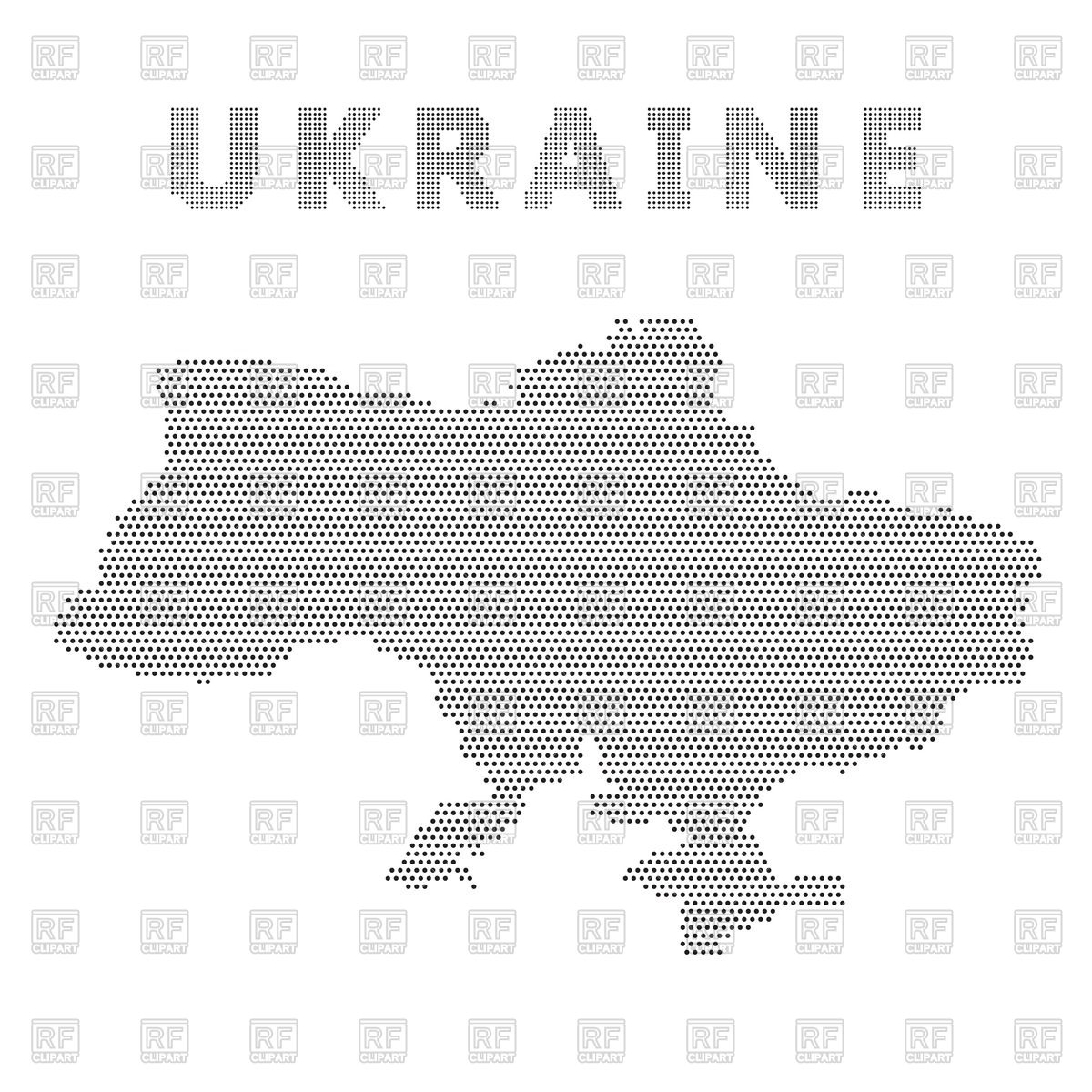 Dotted Ukrainian map with Crimea Vector Image #62864.