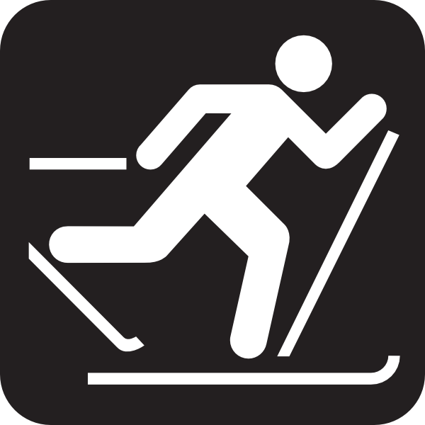 Cross Country Skis Clipart.