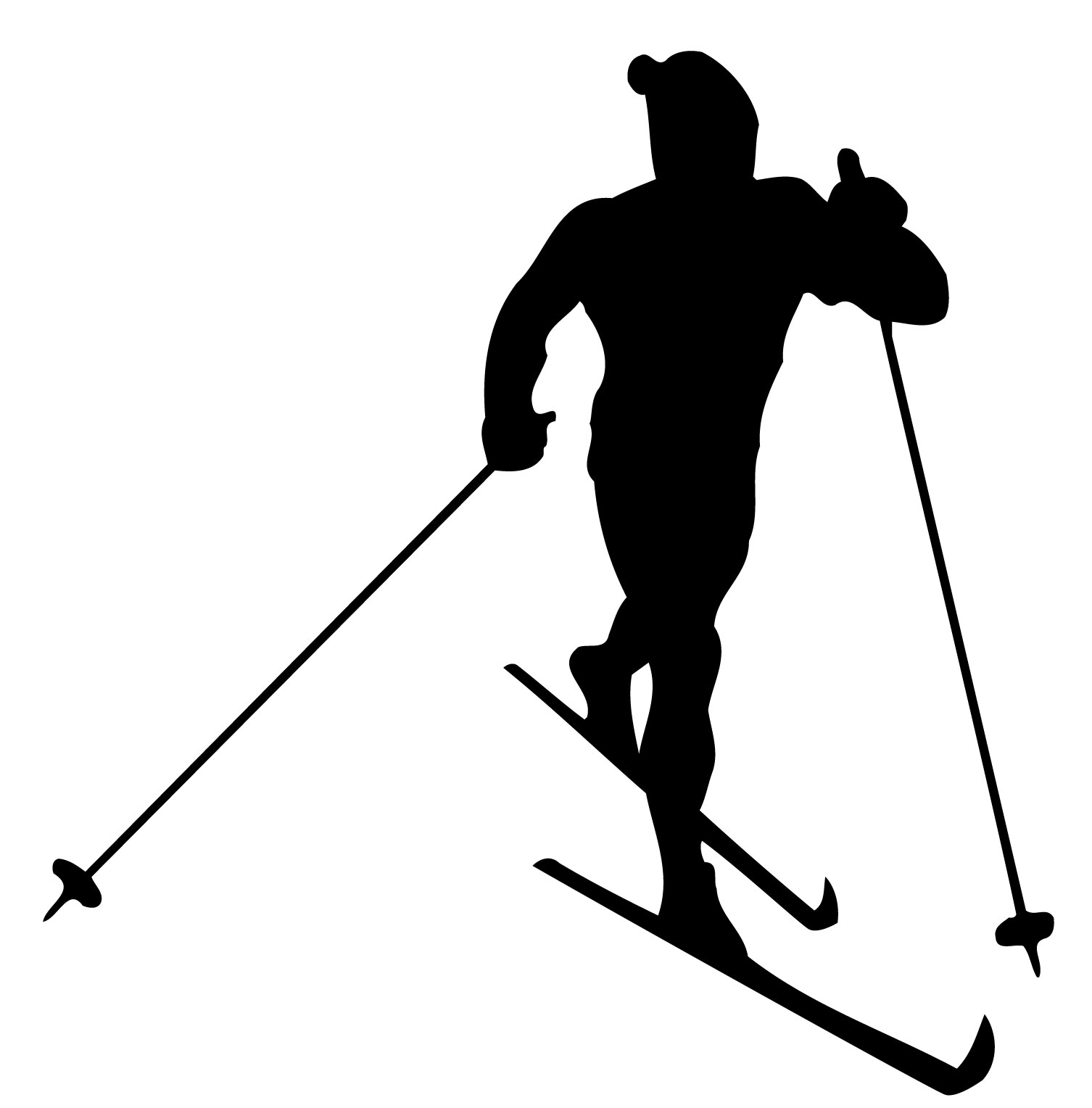 Free clipart cross country skiing.