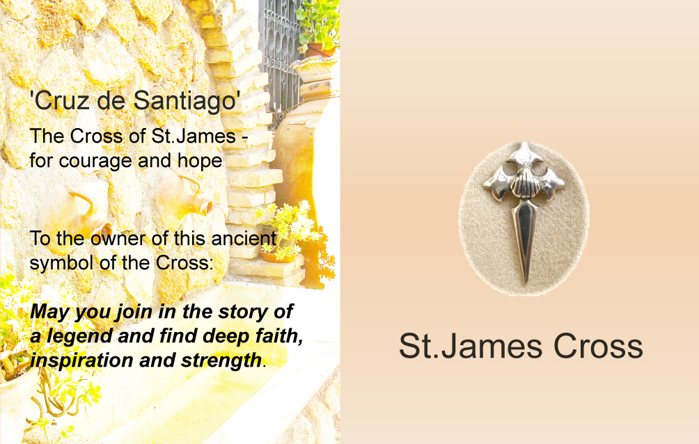 Gift St James cross jewellery for Camino de Santiago de Compostela.