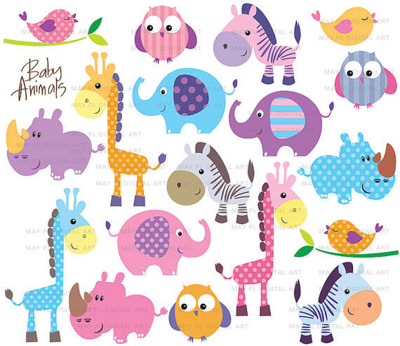 Cute Baby Animals Clipart.