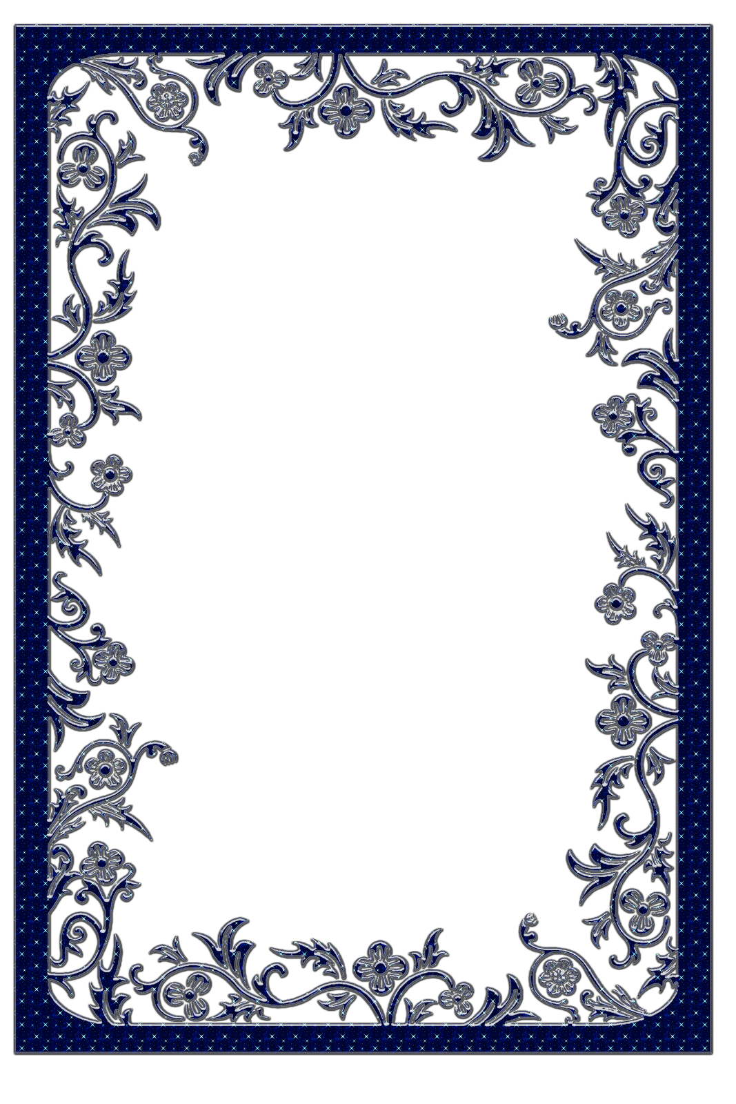 Large Dark Blue Transparent Frame.