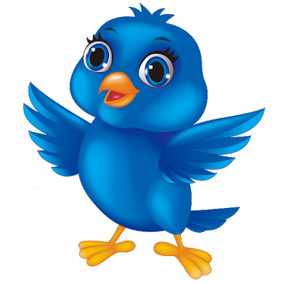 Cartoon Blue Bird Clipart.