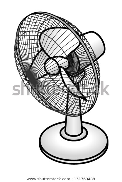 Desk Fan Stock Vector (Royalty Free) 131769488.