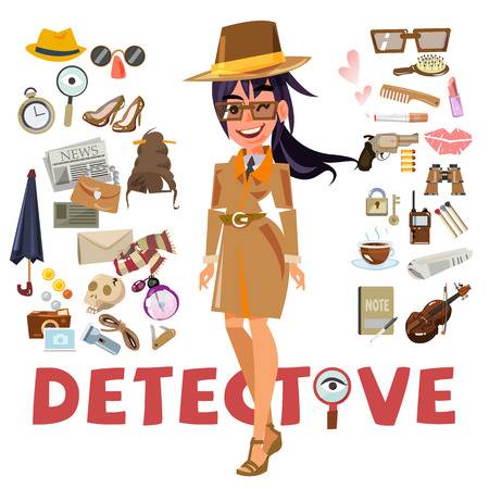 784 Female Detective Stock Vector Illustration And Royalty Free.