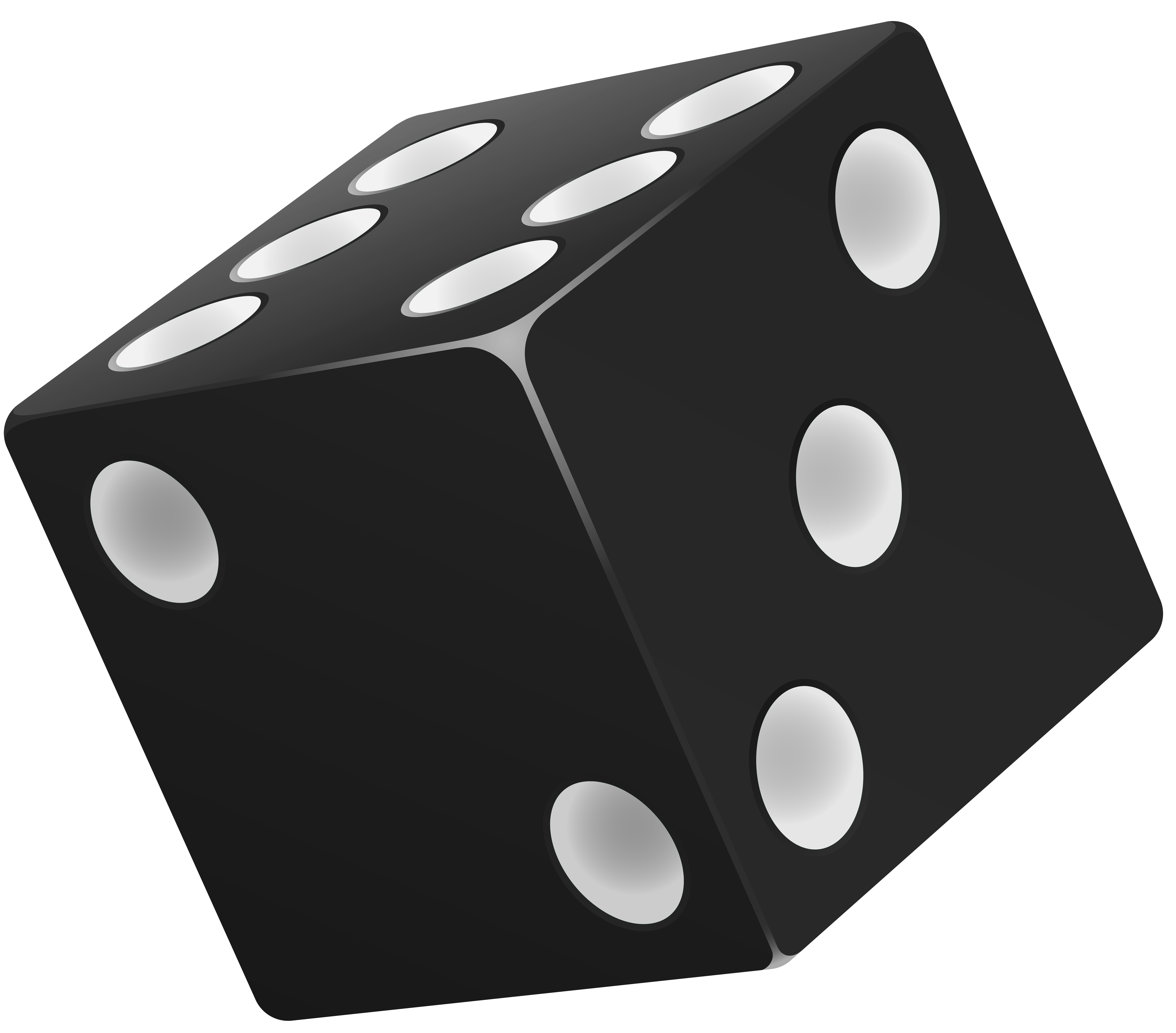 Dice Black PNG Clip Art.