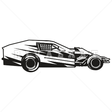 Modified Race Car Clipart.