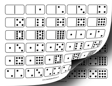 One Domino Printable Clipart.