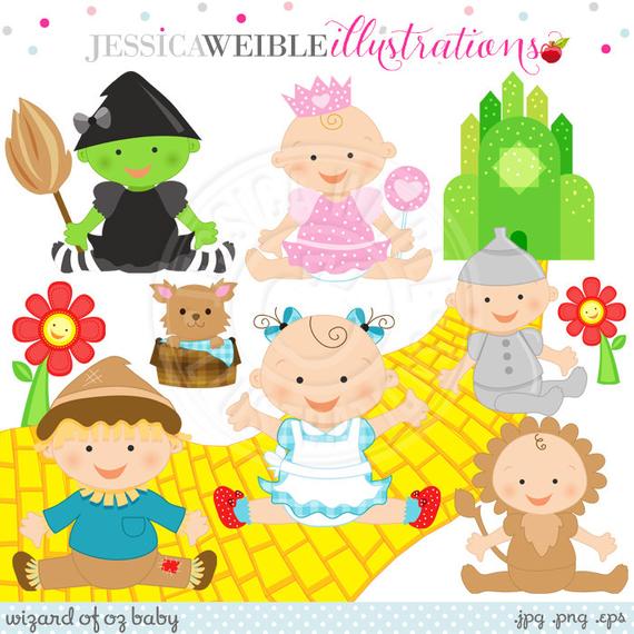 Wizard of Oz Baby Cute Digital Clipart.