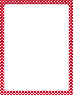 Red and White Polka Dot Border.