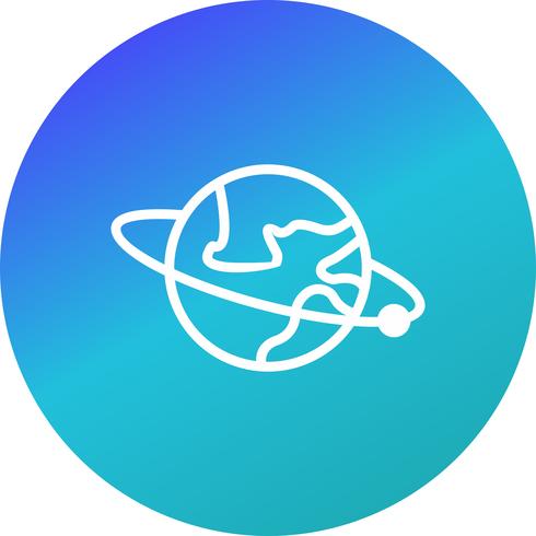 Orbit Around the Earth Vector Icon.