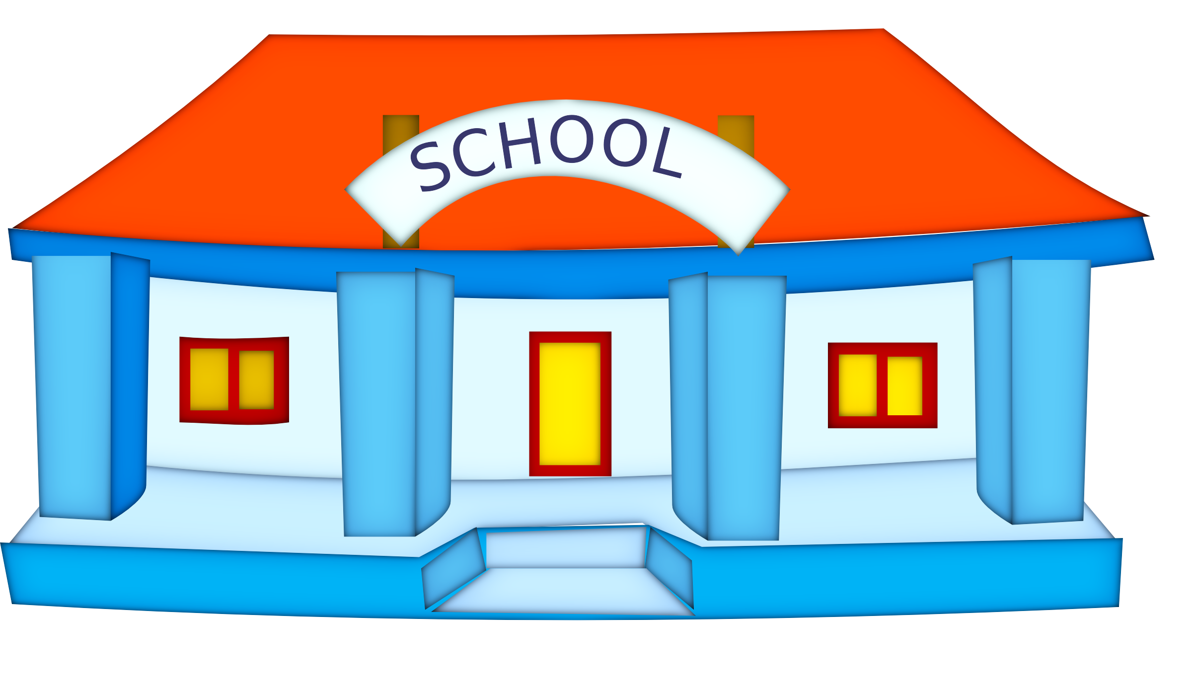 Entrance to school clipart.