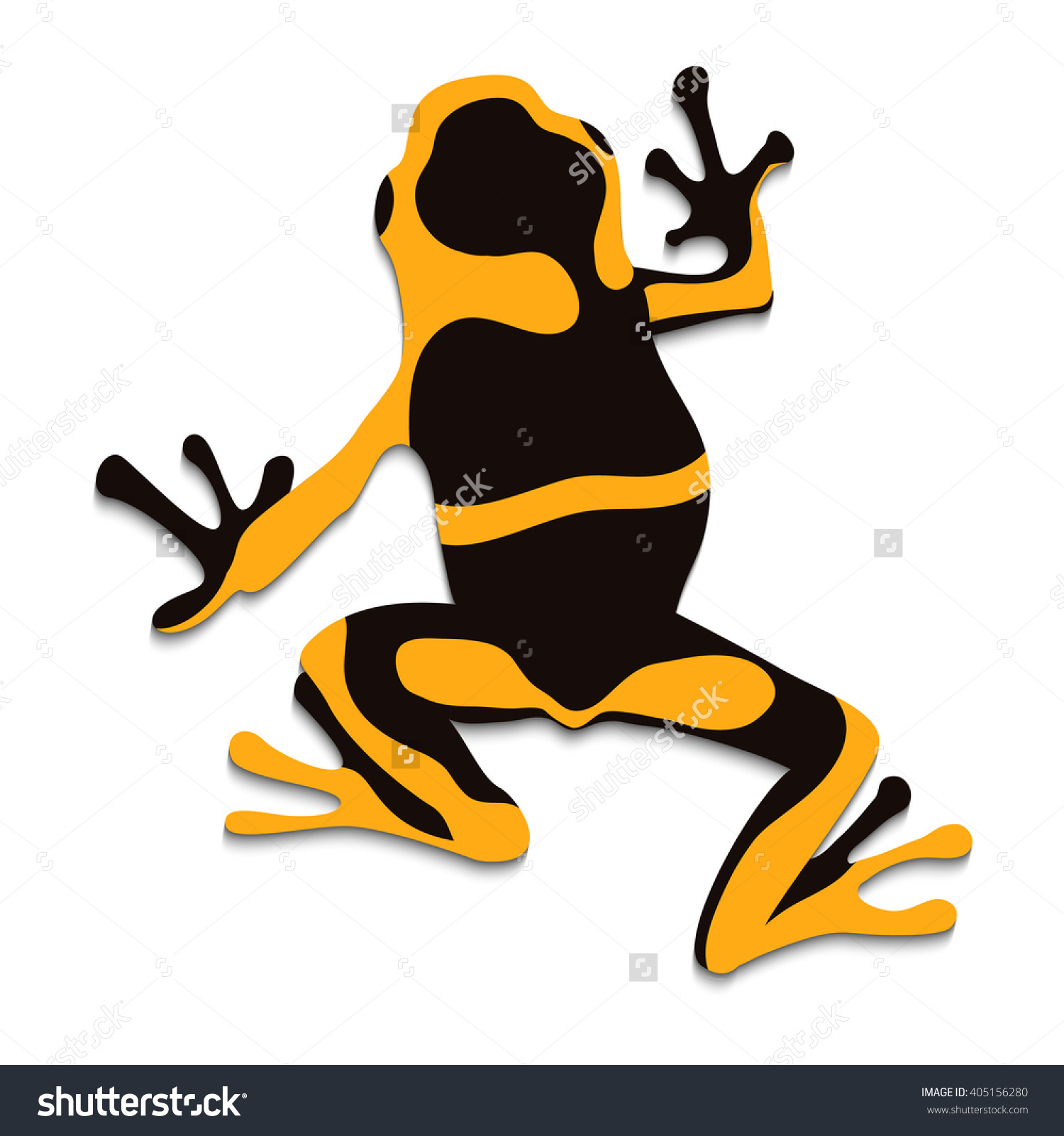 Poison Frog Flat Design Vector Illustration Stock Vector 405156280.