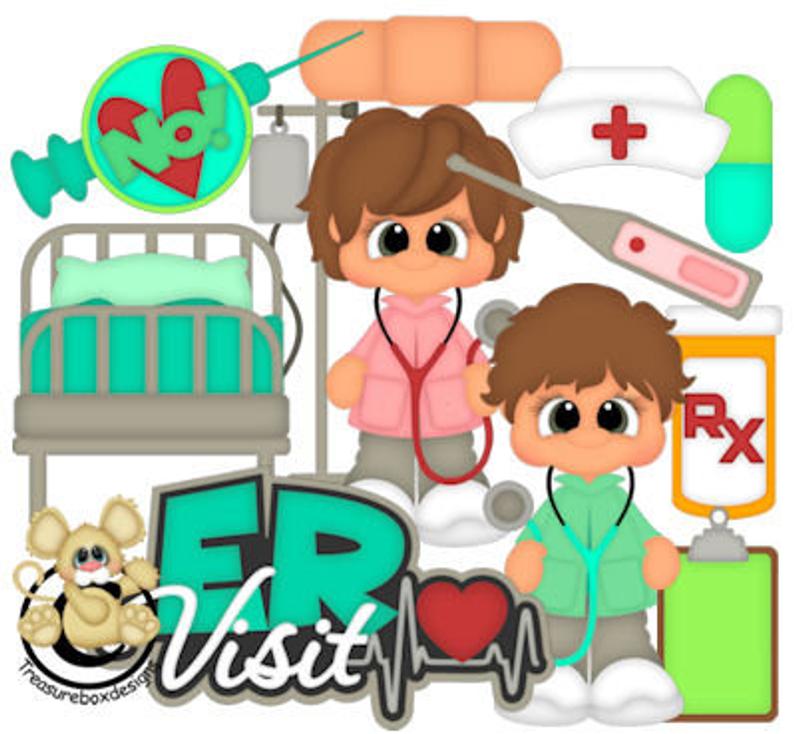 Medical, Hospital, ER, vector graphics, digital clipart, digital images,  scrapbooking, instant download.