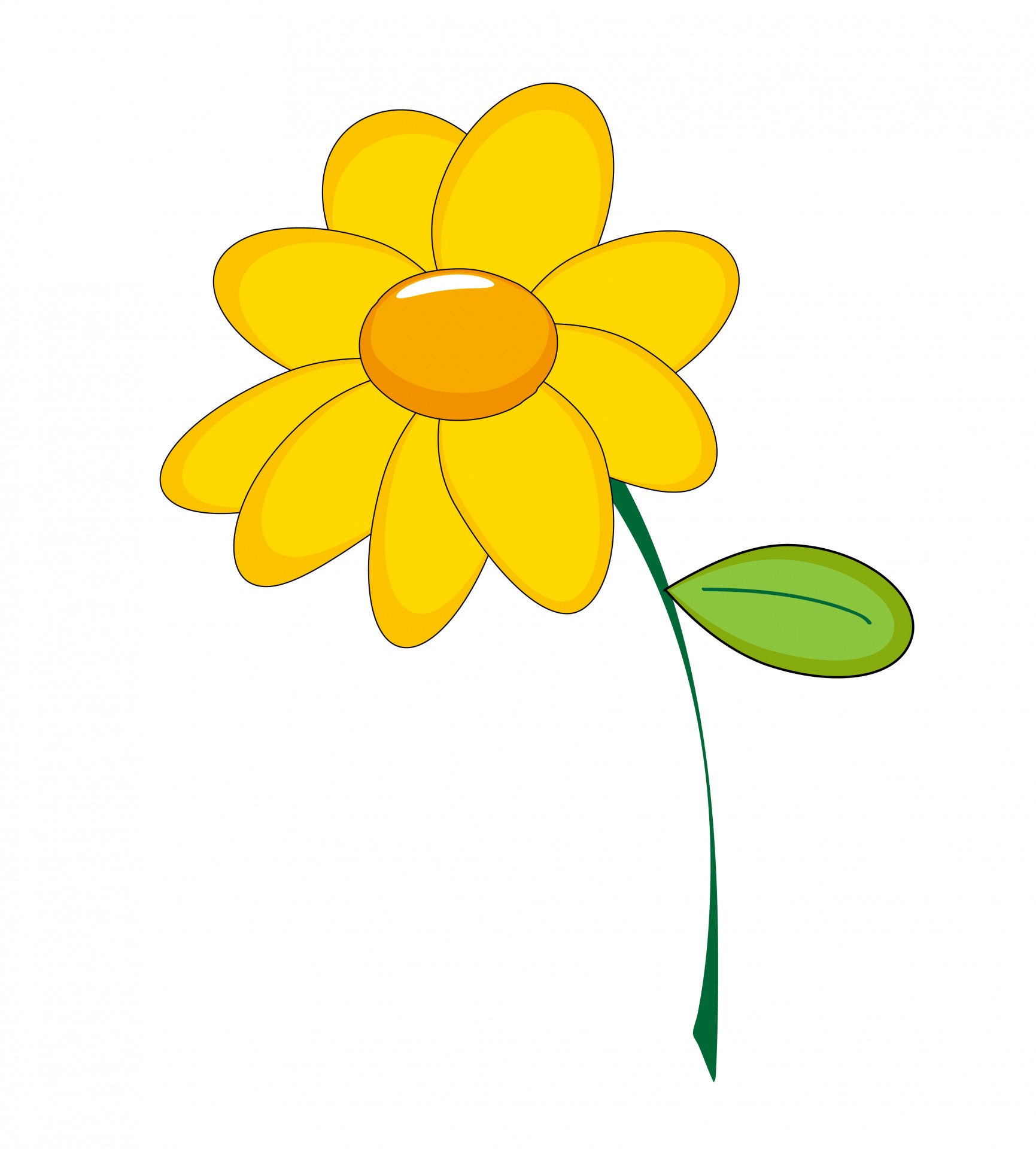 Yellow Flower Clipart Free Stock Photo.