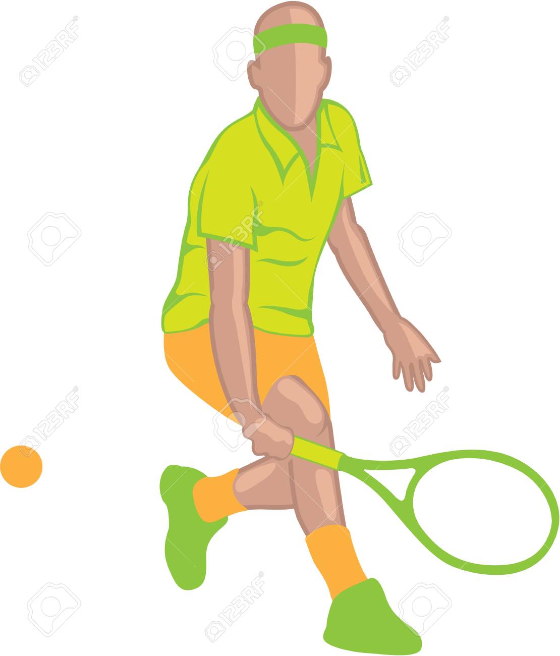 Tennis Player vector illustratioin clip.