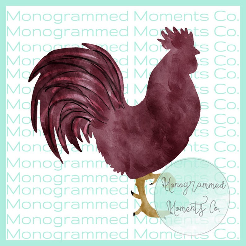 Watercolor Gamecock Clipart.