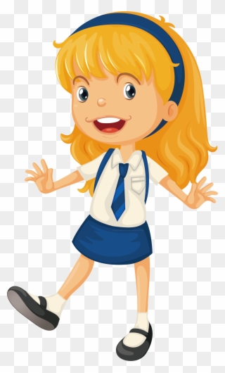 Free PNG School Girl Clip Art Download.