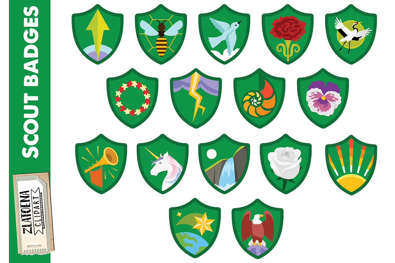 Brownie Girl Scout Clipart Explorer Badges clipart.