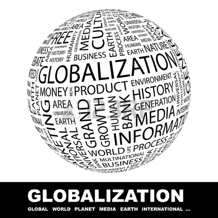 GLOBALISIERUNG. Globus Mit Verschiedenen Association Bedingungen.