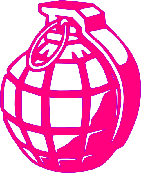 Pink Grenade clip art.