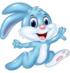 Happy rabbit cartoon Royalty Free Vector Image.