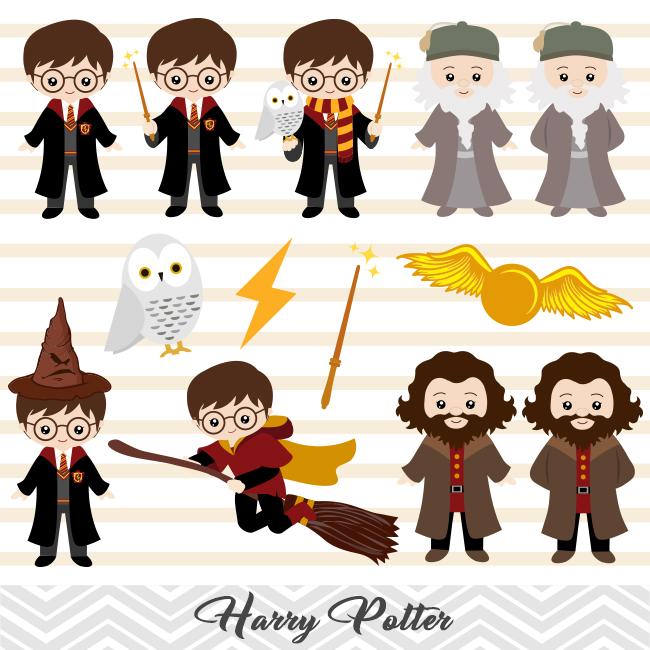 Harry Potter Digital Clipart, Harry Potter Clip Art, 00090.