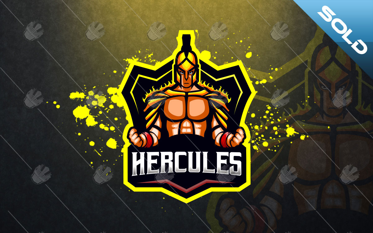 Hercules Mascot Logo Hercules eSports Logo For Sale.