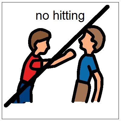 No Hitting Others Clipart.