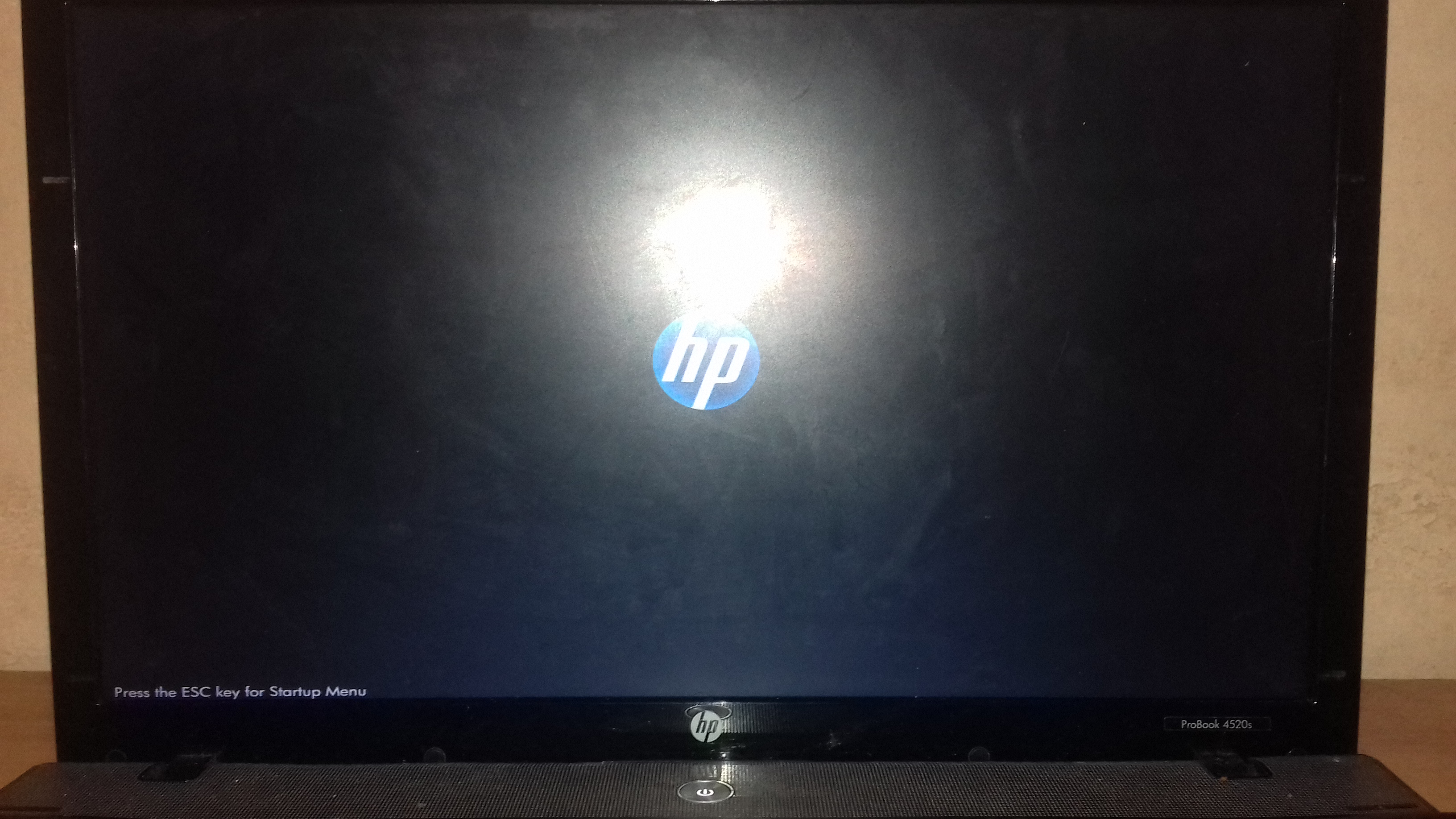 Laptop stuck at hp logo window.