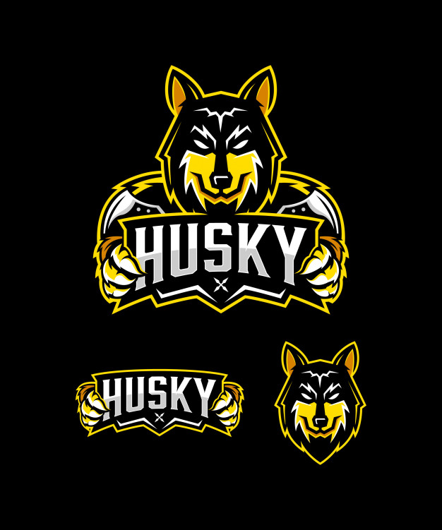 Siberian husky mascot Vector.