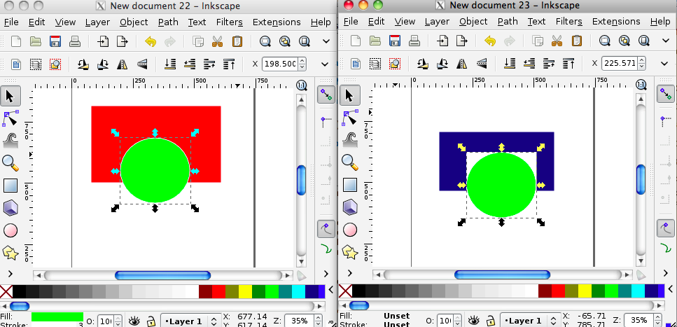 Inkscape: Copying an object, retaining transparency.