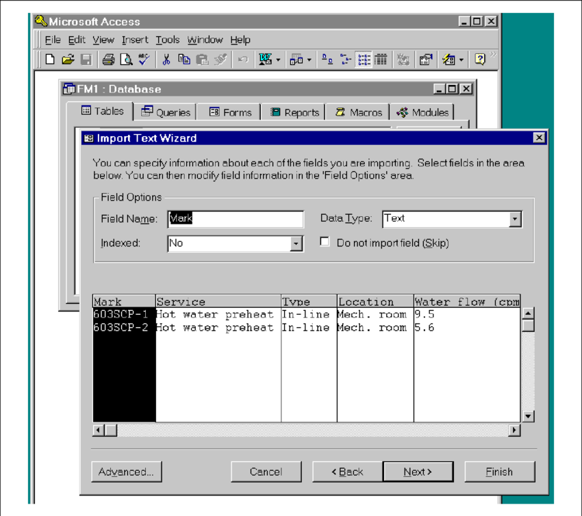 Importing data generated from AutoCAD into Access An AutoLISP.