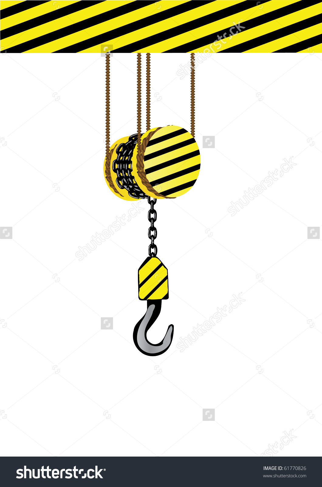 Vector Illustration Iron Hook On Chain Stock Vector 61770826.