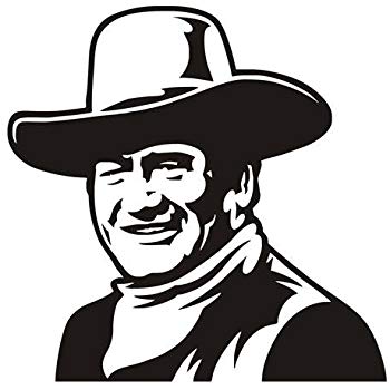 John Wayne v4 Decal Sticker.