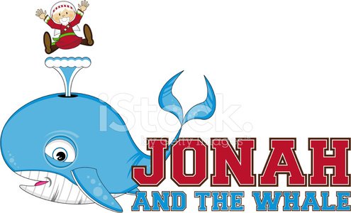 Jonah and the Whale Illustration Clipart Image.