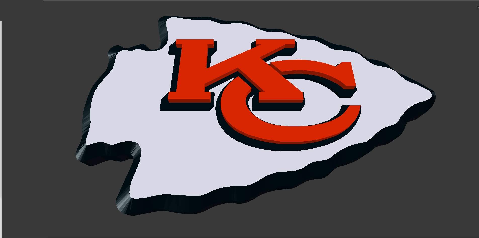 Kansas City Chiefs Logo 3D Model.