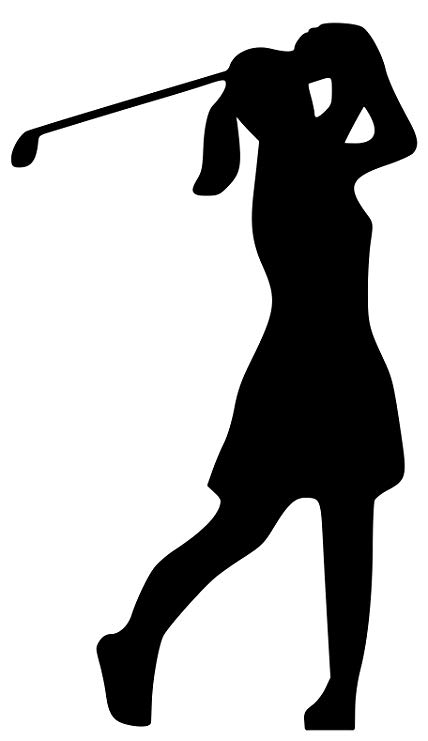 Minglewood Trading Golfer Girl Woman Vinyl Decal Sticker 5\