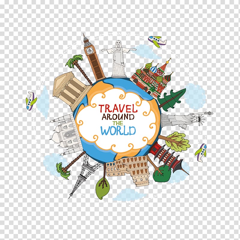 World Travel Landmark , Global Travel transparent background.