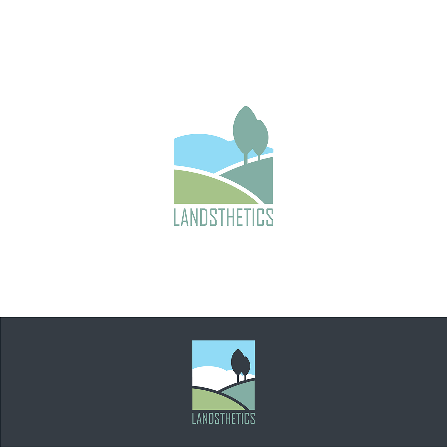 Modern, Masculine, Landscaping Logo Design for Landsthetics.