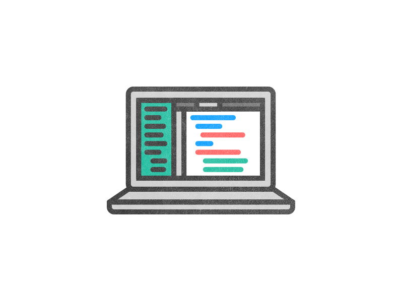 laptop illustration by Joel Glovier on Dribbble.