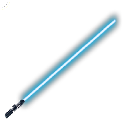 Blue Lightsaber PNG Background Image.