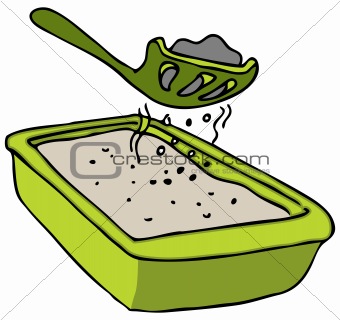 Cat Litter Box Clipart.