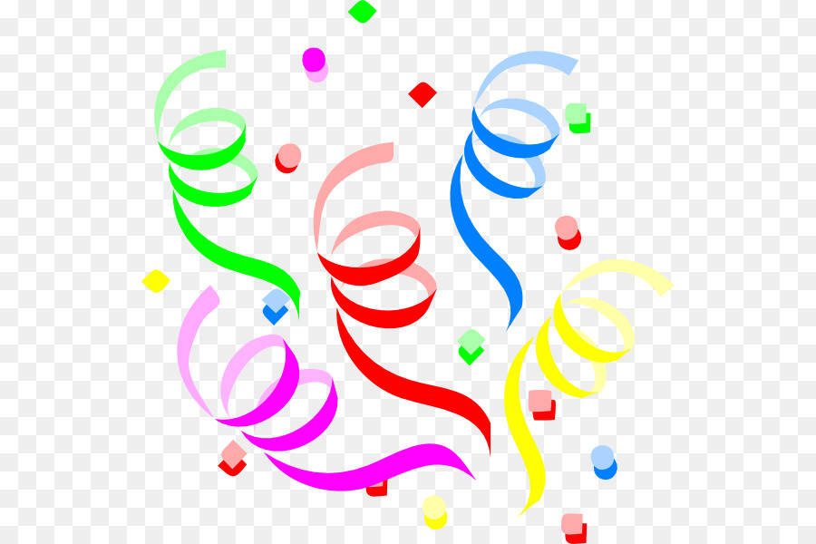 Geburtstag Kuchen Serpentine streamer Party Clip art.