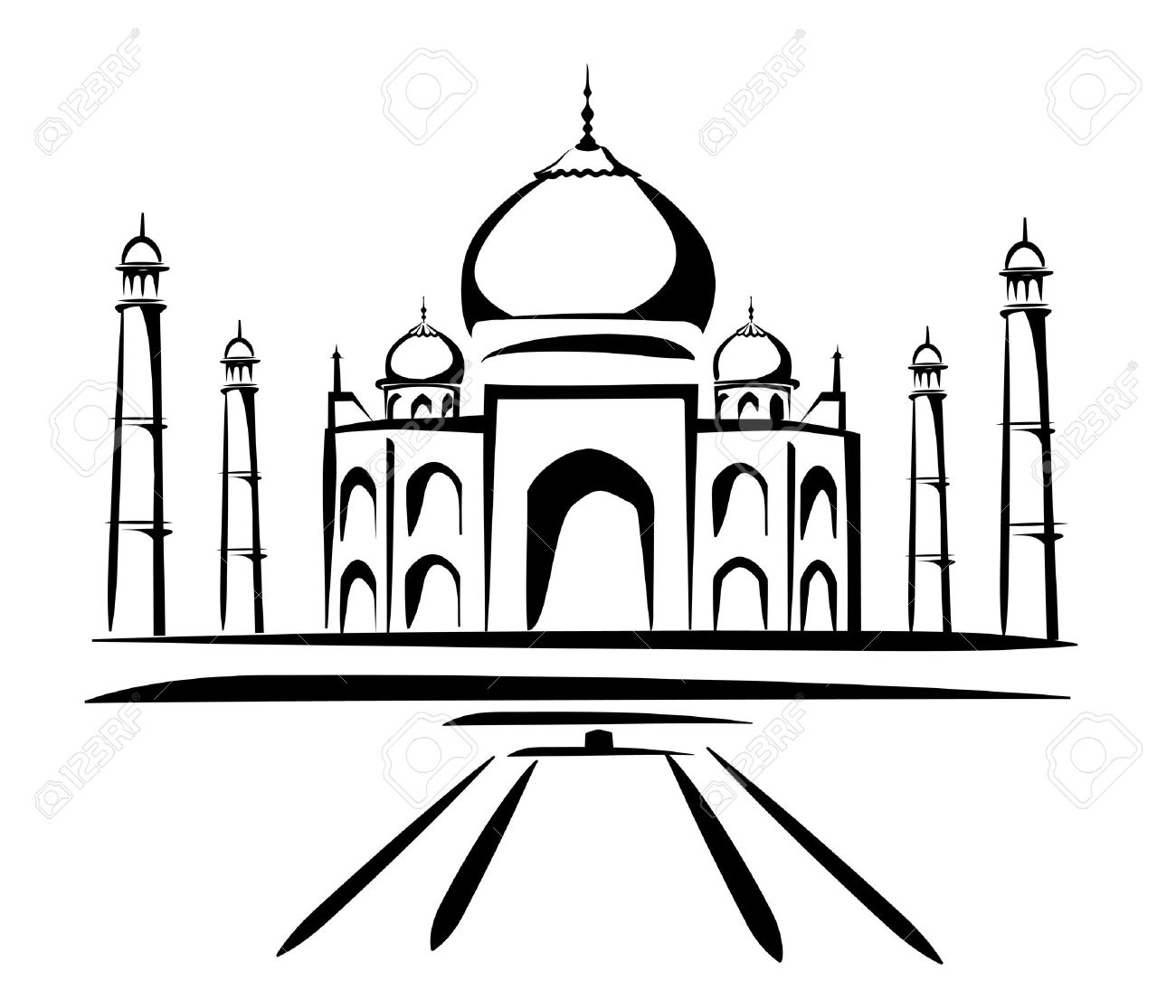 Taj Mahal Clip Art, Taj Mahal Free Clipart.